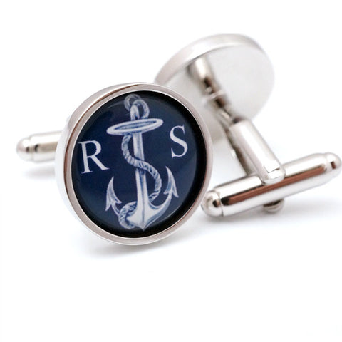 Personalised Ship Anchor Cufflinks