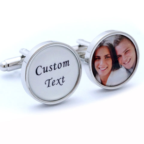 Custom Photograph and Message Cufflinks