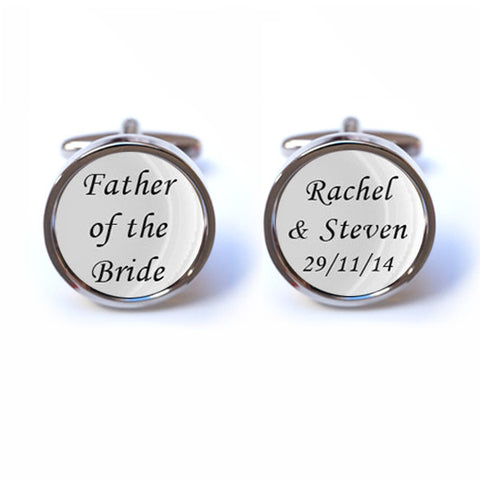 Personalised Father of the Bride Cufflinks