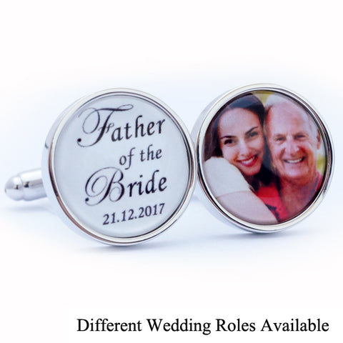 Personalised Wedding Photograph Cufflinks