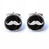 Black and White Moustache Cufflinks