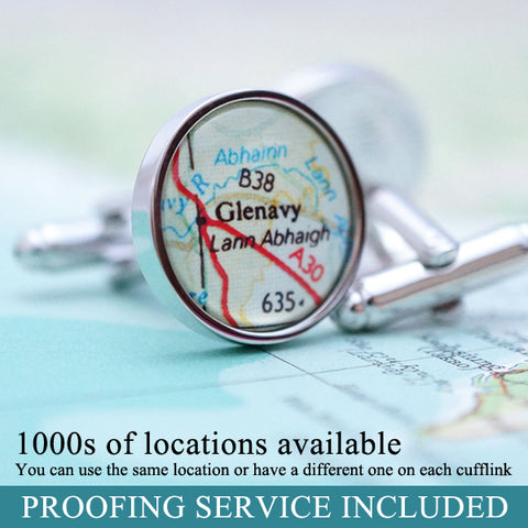 Custom Map Cufflinks