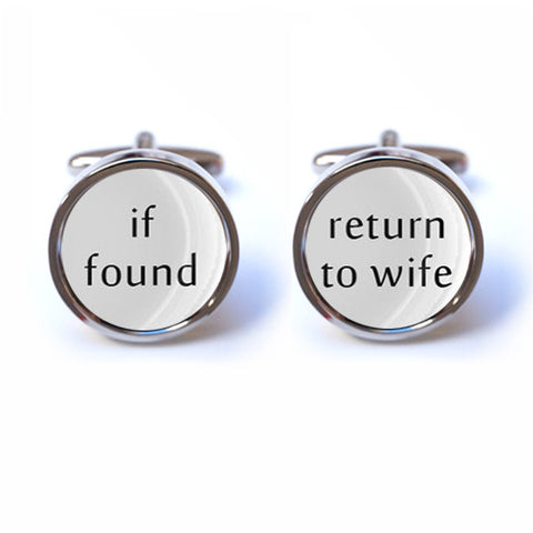 If found return to wife Cufflinks