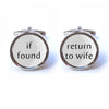 If found return to wife Cufflinks