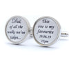 Personalised Of all the Walks we Taken Wedding Cufflinks