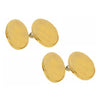 Double Oval, Gold Plated Chain Cufflinks