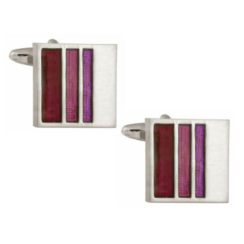 Purple Stripe Cufflinks