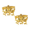 Gold Plated Welsh Dragon Cufflinks