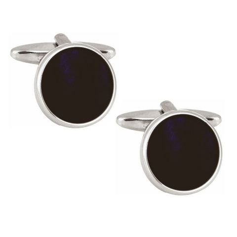 Round Onyx Cufflinks