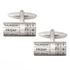 Calendar Barrel Cufflinks