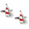 Red and White Yacht Cufflinks