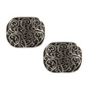 Black and Rhodium Swirl Cufflinks