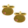 Oval Ruby Star Set Cufflinks