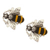 Rhodium Plated Bee Cufflinks