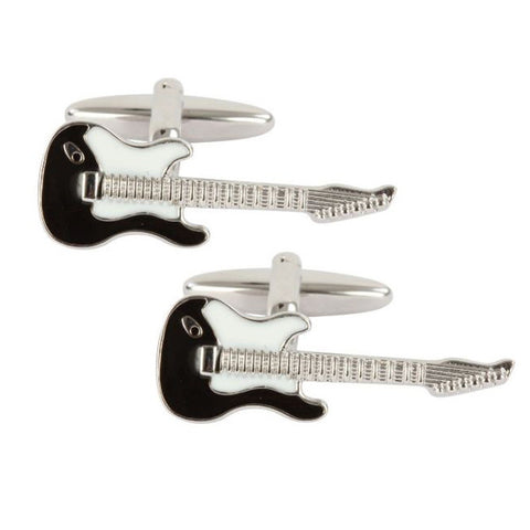 Black Electric Guitar Cufflinks