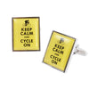 Keep Calm and Cycle On Cufflinks