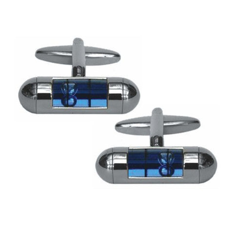 Blue Spirit Level Cufflinks