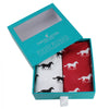 Red and White Horse Cotton Handkerchief Set