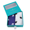 Blue and White Rugby Handkerchief Set