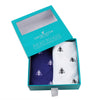 Blue and White Bee Handkerchief Set