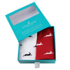Red and White Hare Handkerchief Set