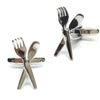 Cuttlery Knife and Fork Cufflinks