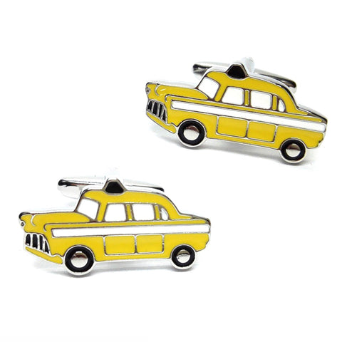 Yellow New York Taxi Cab Cufflinks