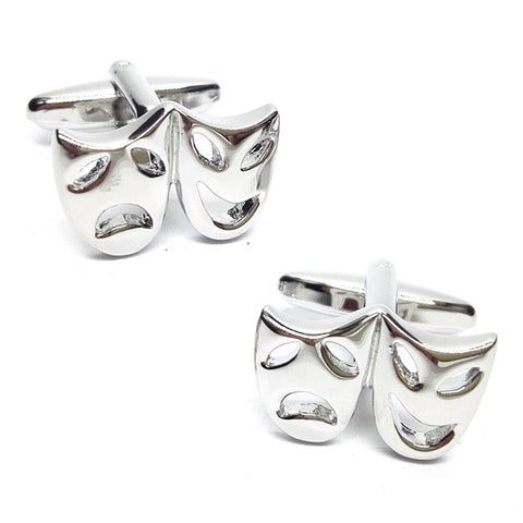 Comedy and Tragedy Theatre Mask Cufflinks