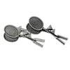 Badminton Racquets and Shuttlecock Cufflinks