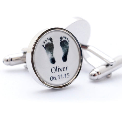 Personalised Baby Footprint Cufflinks