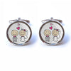 Bride and Groom Illustration Cufflinks