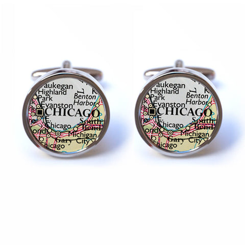 Chicago Map Cufflinks