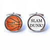 Basketball Cufflinks with Personalised Name and Date