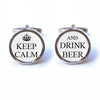 Keep Calm and Drink Beer Cufflinks