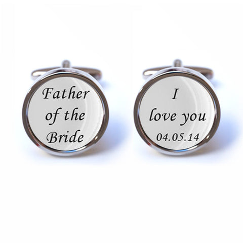Father of the Bride - I love you cufflinks