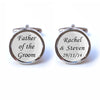 Father of the Groom Wedding Cufflinks with Custom Text
