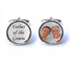 Father of the Groom Cufflinks with Custom Photo