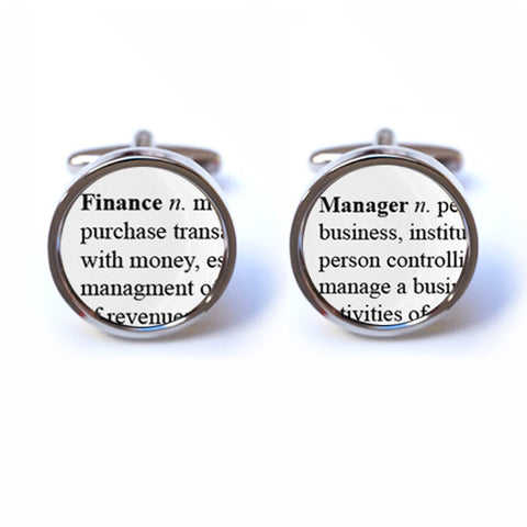 Finance Manager Word Definition Cufflinks