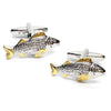 Two Tone Carp Fish Cufflinks