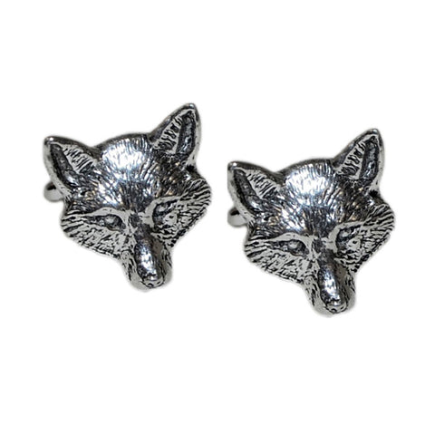 Pewter Fox Head Cufflinks