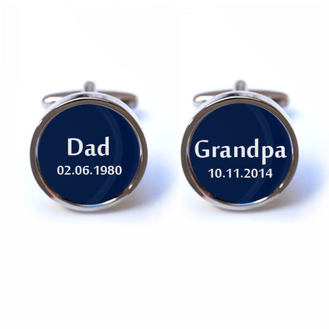 Personalised New Grandpa Cufflinks