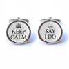 Keep Calm and Say I Do Wedding Cufflinks