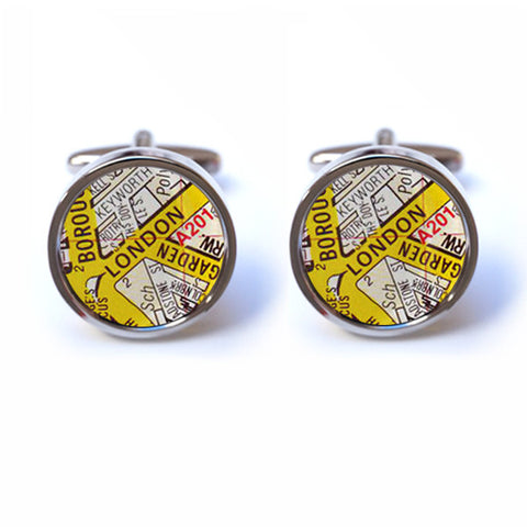 London Street Map Cufflinks