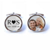 Custom Initials, Date and Photo Wedding Cufflinks