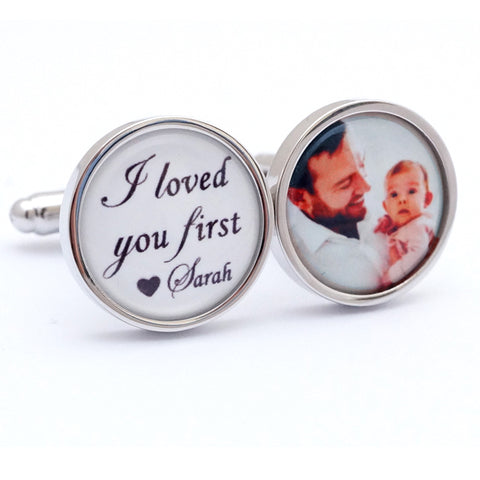 Personalised I Loved you First Cufflinks