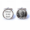 Custom Memorial Cufflinks - Always in my Heart