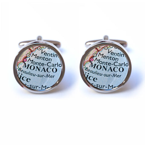 Monaco Map Cufflinks