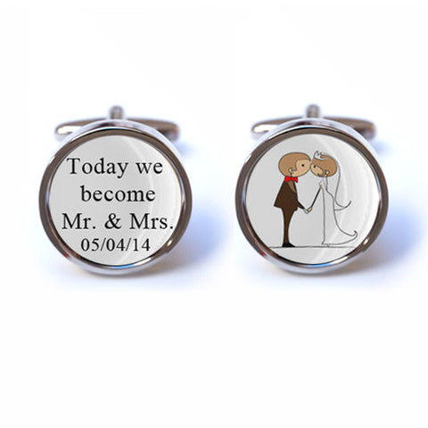 Today we become Mr and Mrs Wedding Cufflinks