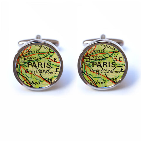 Paris Map Cufflinks