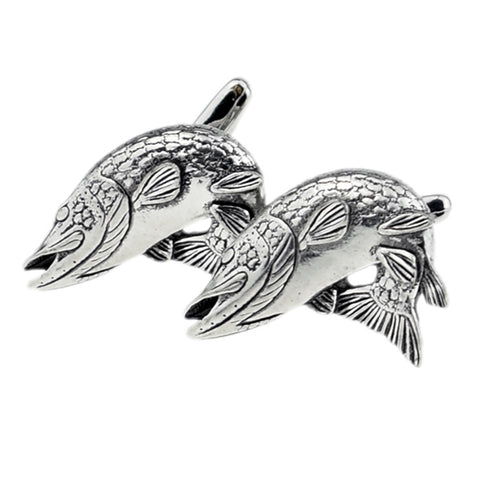 Turning Pike Fish Cufflinks